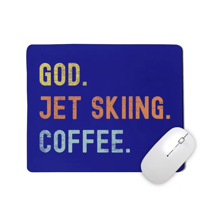 Vintages Jet Skiing And Coffee Distressed Gift Mousepad