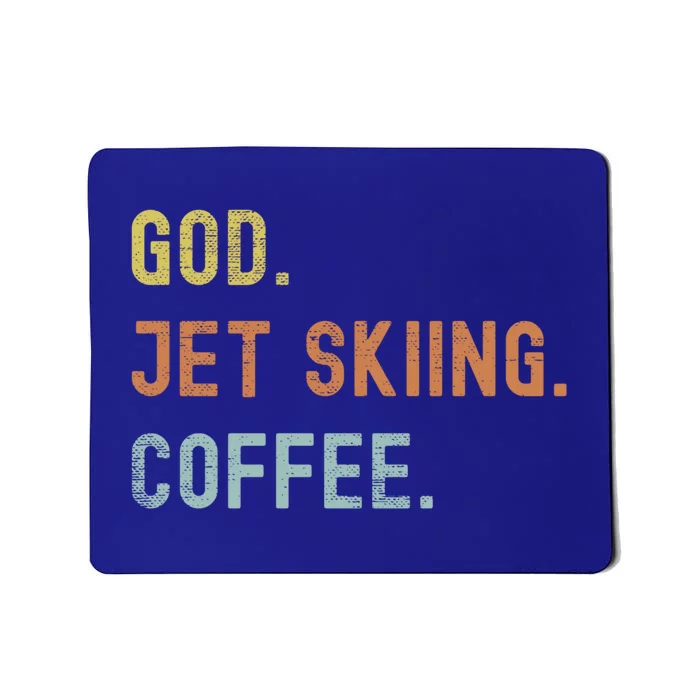 Vintages Jet Skiing And Coffee Distressed Gift Mousepad