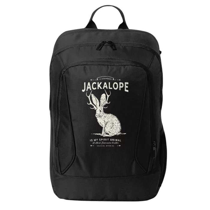 Vintage Jackalope Spirit Animal Mythical Critter City Backpack