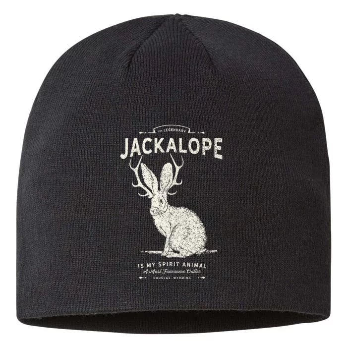 Vintage Jackalope Spirit Animal Mythical Critter 8 1/2in Sustainable Knit Beanie