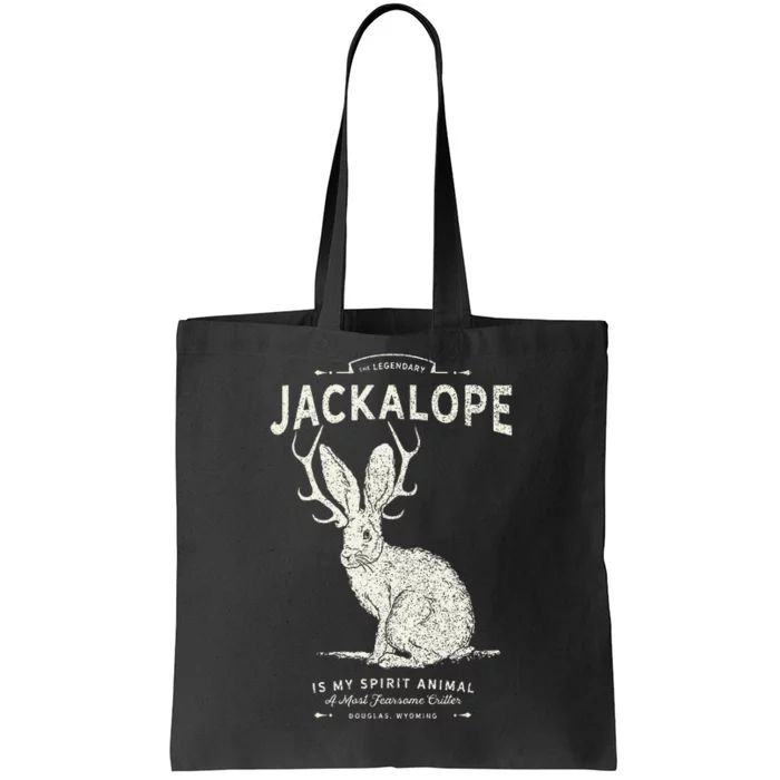 Vintage Jackalope Spirit Animal Mythical Critter Tote Bag