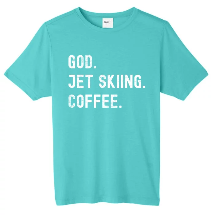 Vintages Jet Skiing And Coffee Distressed Gift ChromaSoft Performance T-Shirt