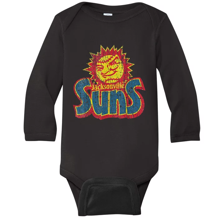 Vintage Jacksonville Suns 60s New Jersey Distressed Style T Baby Long Sleeve Bodysuit