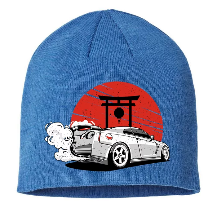 Vintage Japanese Streetcar Racing Turbo Sports Car Gift 8 1/2in Sustainable Knit Beanie