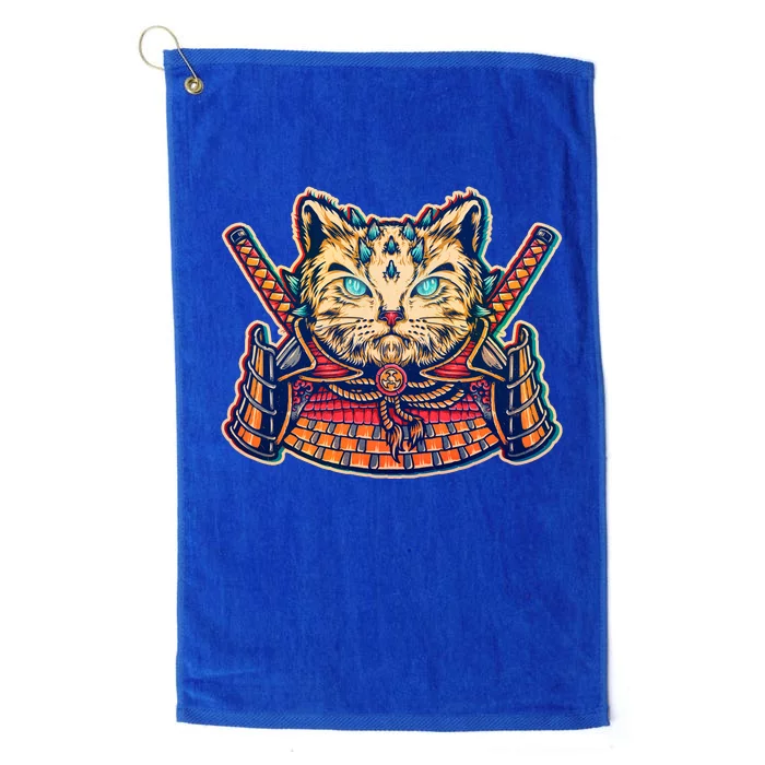 Vintage Japanese Samurai Warrior Cat Platinum Collection Golf Towel