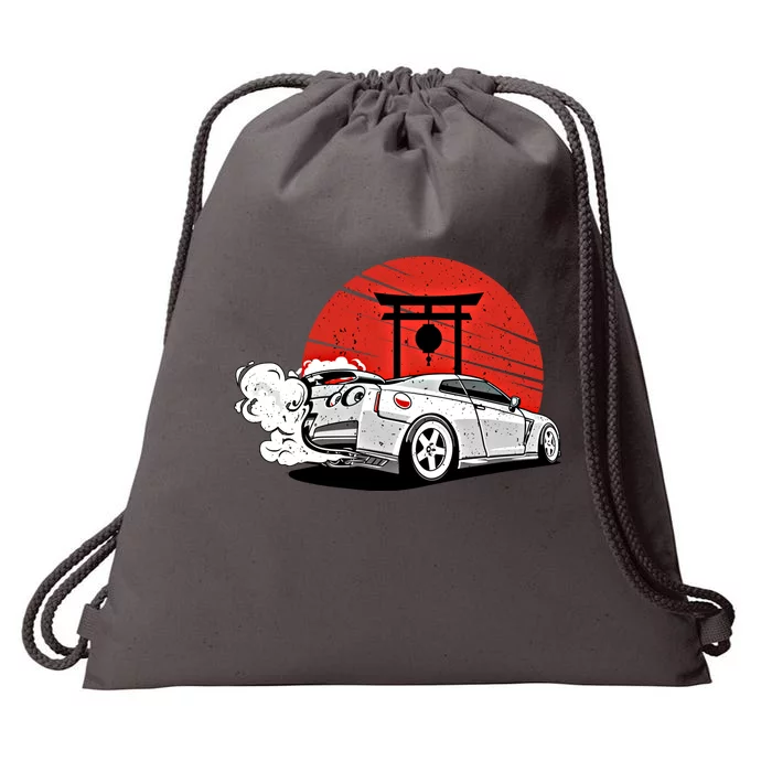 Vintage Japanese Streetcar Racing Turbo Sports Car Gift Drawstring Bag