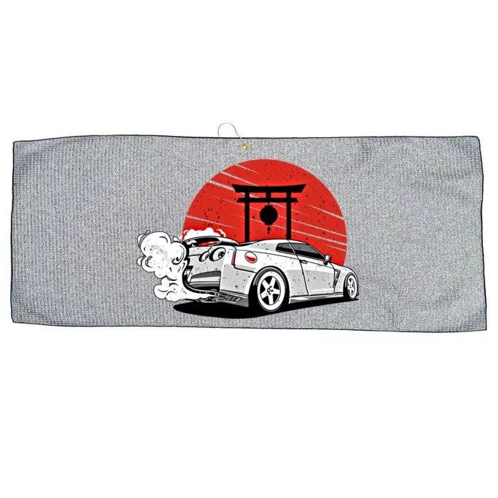 Vintage Japanese Streetcar Racing Turbo Sports Car Gift Large Microfiber Waffle Golf Towel