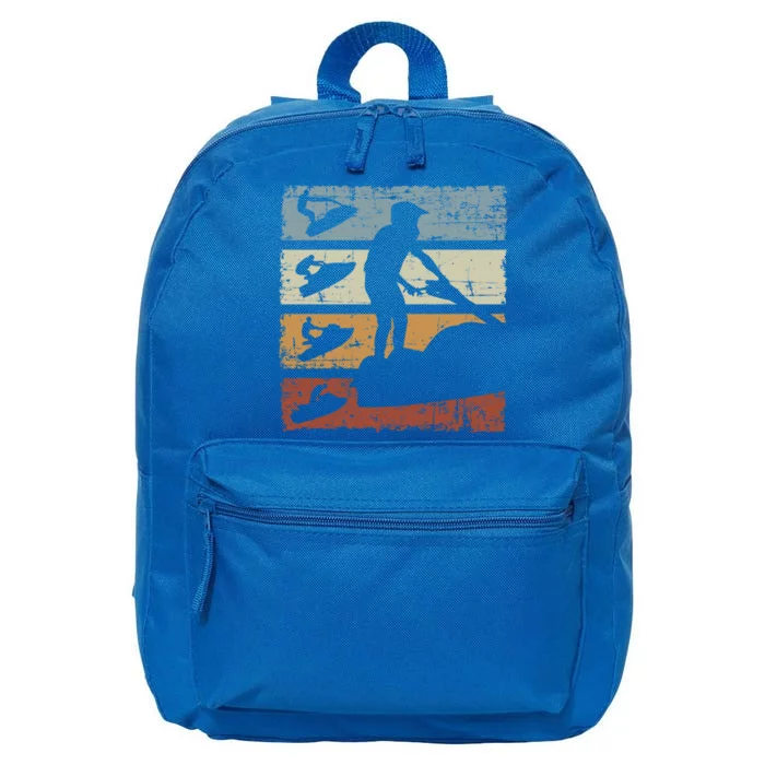 Vintage Jet Skiing High Speed Water Sport Jet Ski Lover Meaningful Gift 16 in Basic Backpack