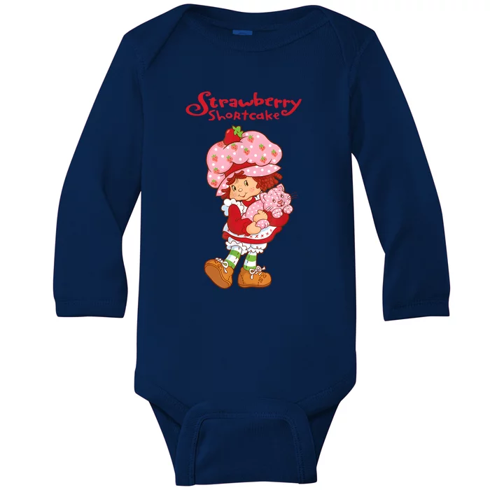 Vintage Japanese Strawberry Classics Arts Cartoon Adventures Baby Long Sleeve Bodysuit