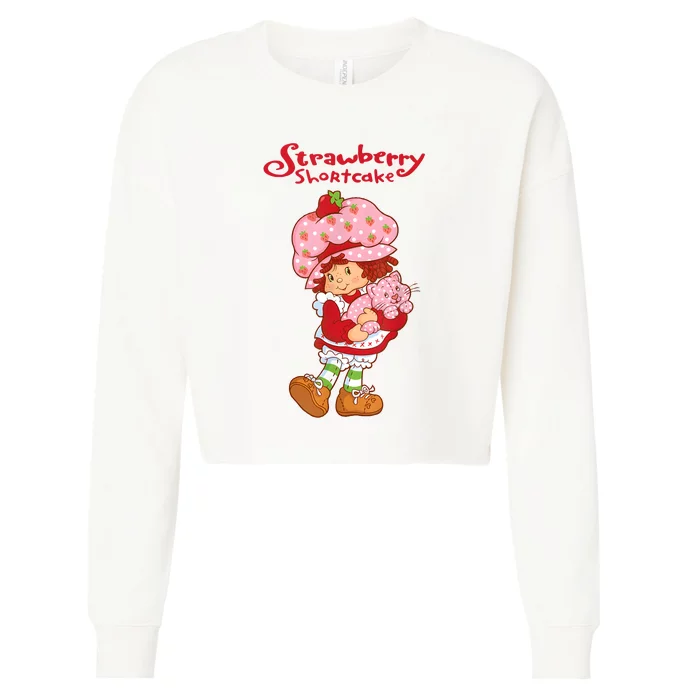 Vintage Japanese Strawberry Classics Arts Cartoon Adventures Cropped Pullover Crew