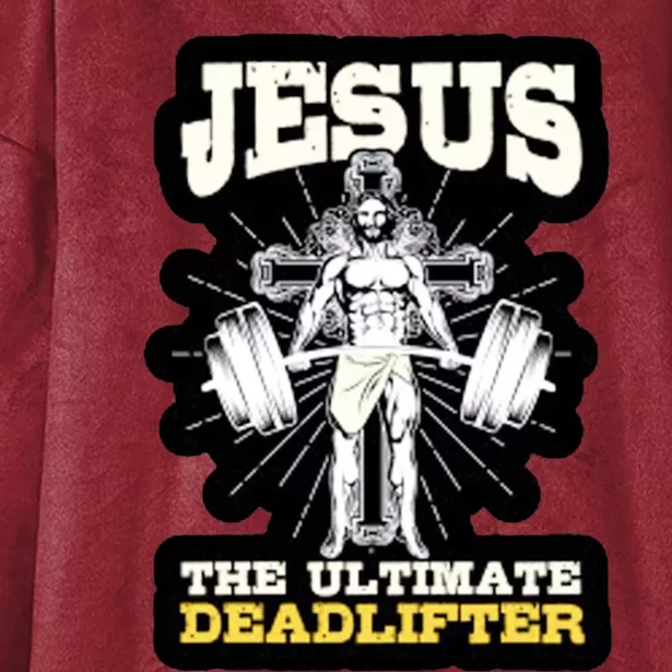 Vintage Jesus The Ultimate Deadlifter Funny Christian Gym Cute Gift Hooded Wearable Blanket