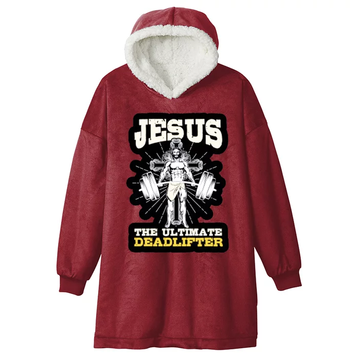 Vintage Jesus The Ultimate Deadlifter Funny Christian Gym Cute Gift Hooded Wearable Blanket