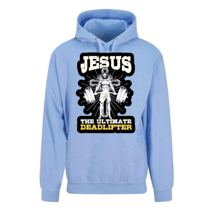 Vintage Jesus The Ultimate Deadlifter Funny Christian Gym Cute Gift Unisex Surf Hoodie