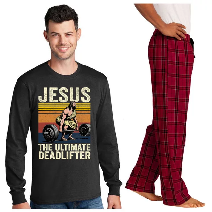 Vintage Jesus The Ultimate Deadlifter Long Sleeve Pajama Set