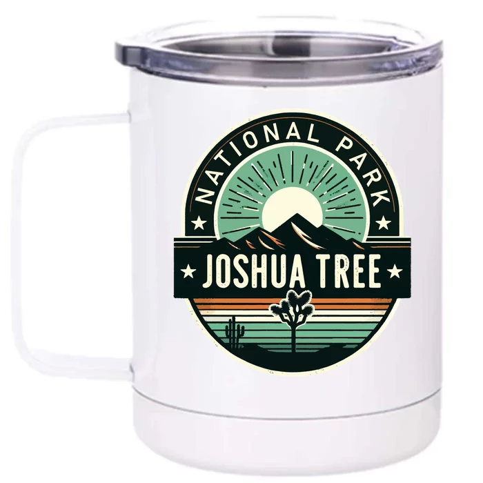 Vintage Joshua Tree National Park Hiking Camping Outdoor Gift Front & Back 12oz Stainless Steel Tumbler Cup