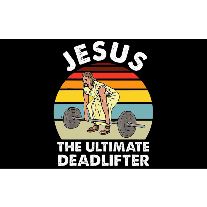 Vintage Jesus The Ultimate Deadlifter Funny Gym Bodybuliding Bumper Sticker