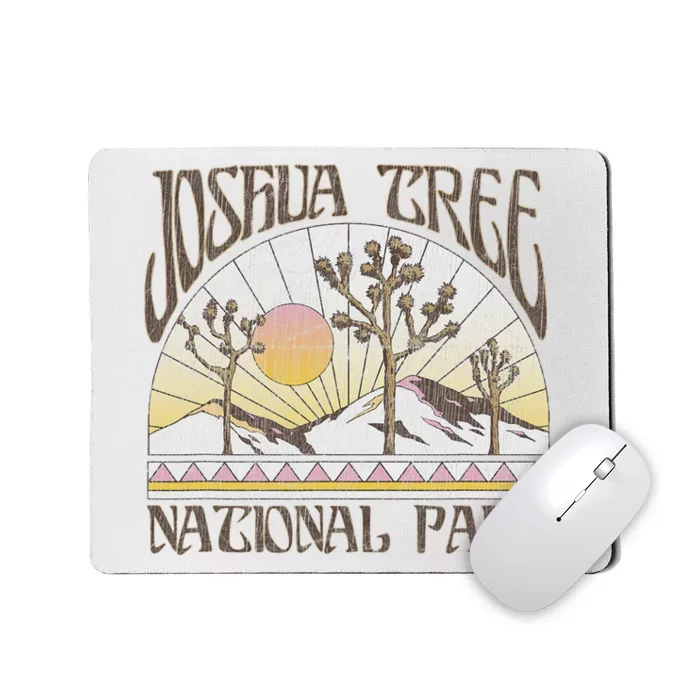 Vintage Joshua Tree National Park Retro Outdoor Camping Hike Mousepad