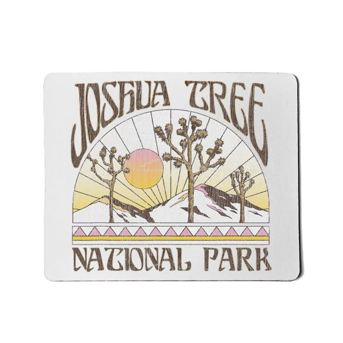 Vintage Joshua Tree National Park Retro Outdoor Camping Hike Mousepad