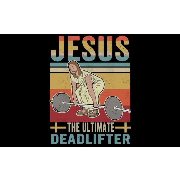 Vintage Jesus The Ultimate Deadlifter Funny Christian Gym Bumper Sticker