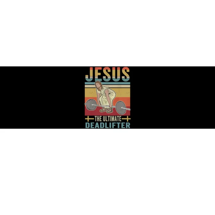 Vintage Jesus The Ultimate Deadlifter Funny Christian Gym Bumper Sticker