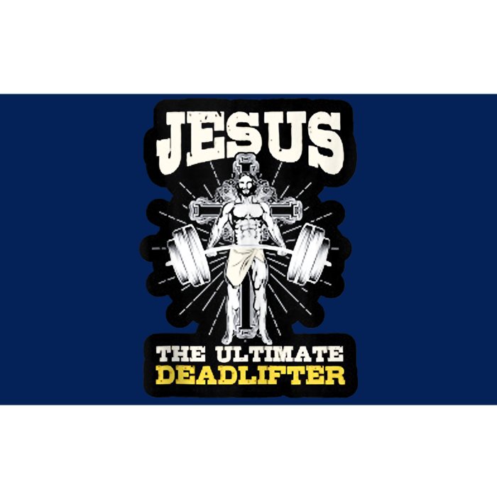 Vintage Jesus The Ultimate Deadlifter Funny Christian Gym Bumper Sticker