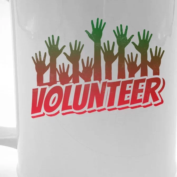 Volunteer Job Unpaid Volunteering Volunteers Gift Front & Back Beer Stein