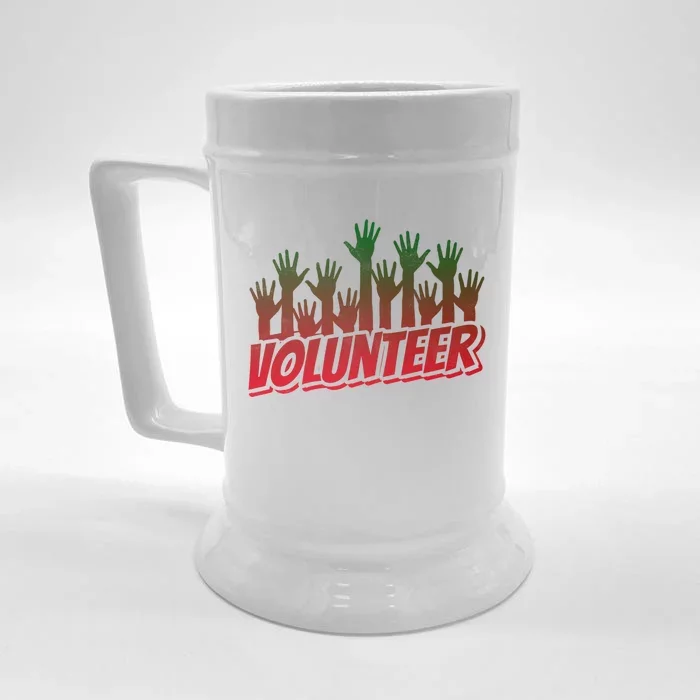 Volunteer Job Unpaid Volunteering Volunteers Gift Front & Back Beer Stein