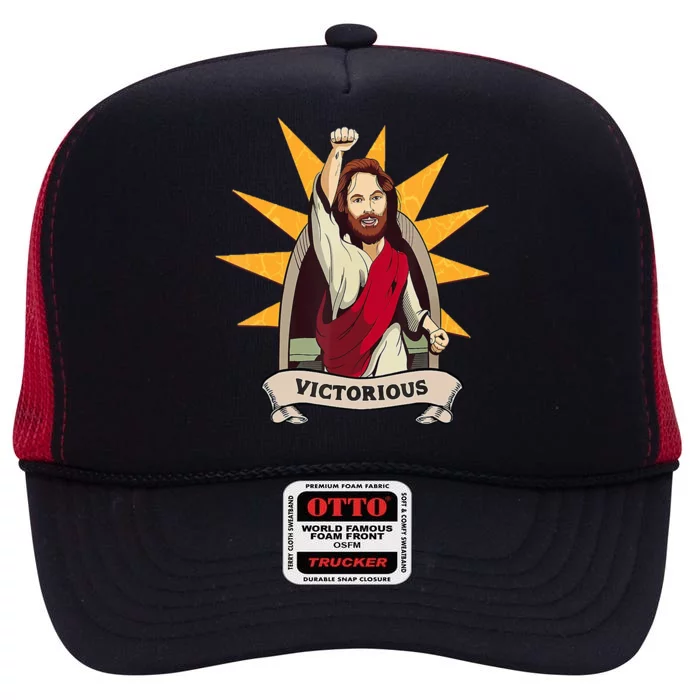 Victorious Jesus High Crown Mesh Trucker Hat