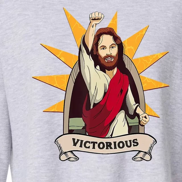 Victorious Jesus Cropped Pullover Crew