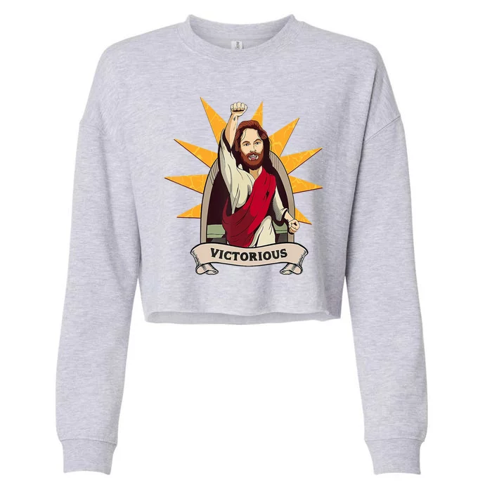 Victorious Jesus Cropped Pullover Crew