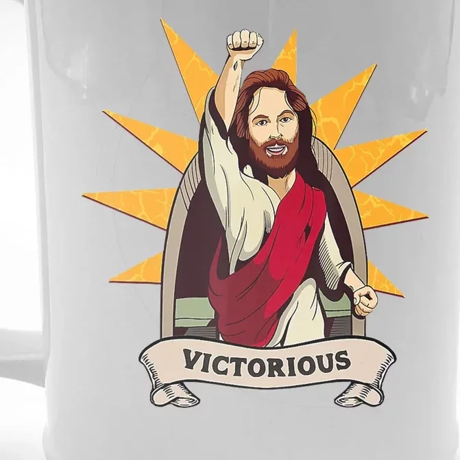 Victorious Jesus Front & Back Beer Stein