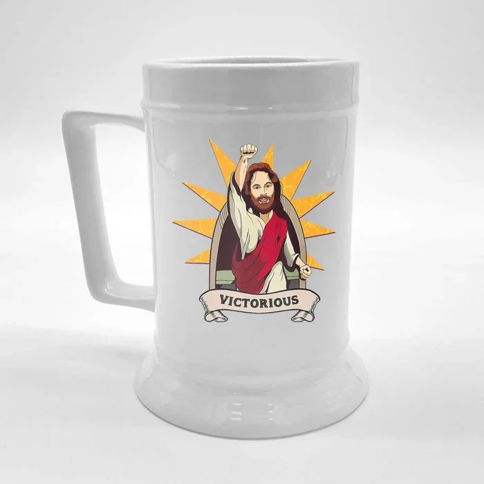 Victorious Jesus Front & Back Beer Stein