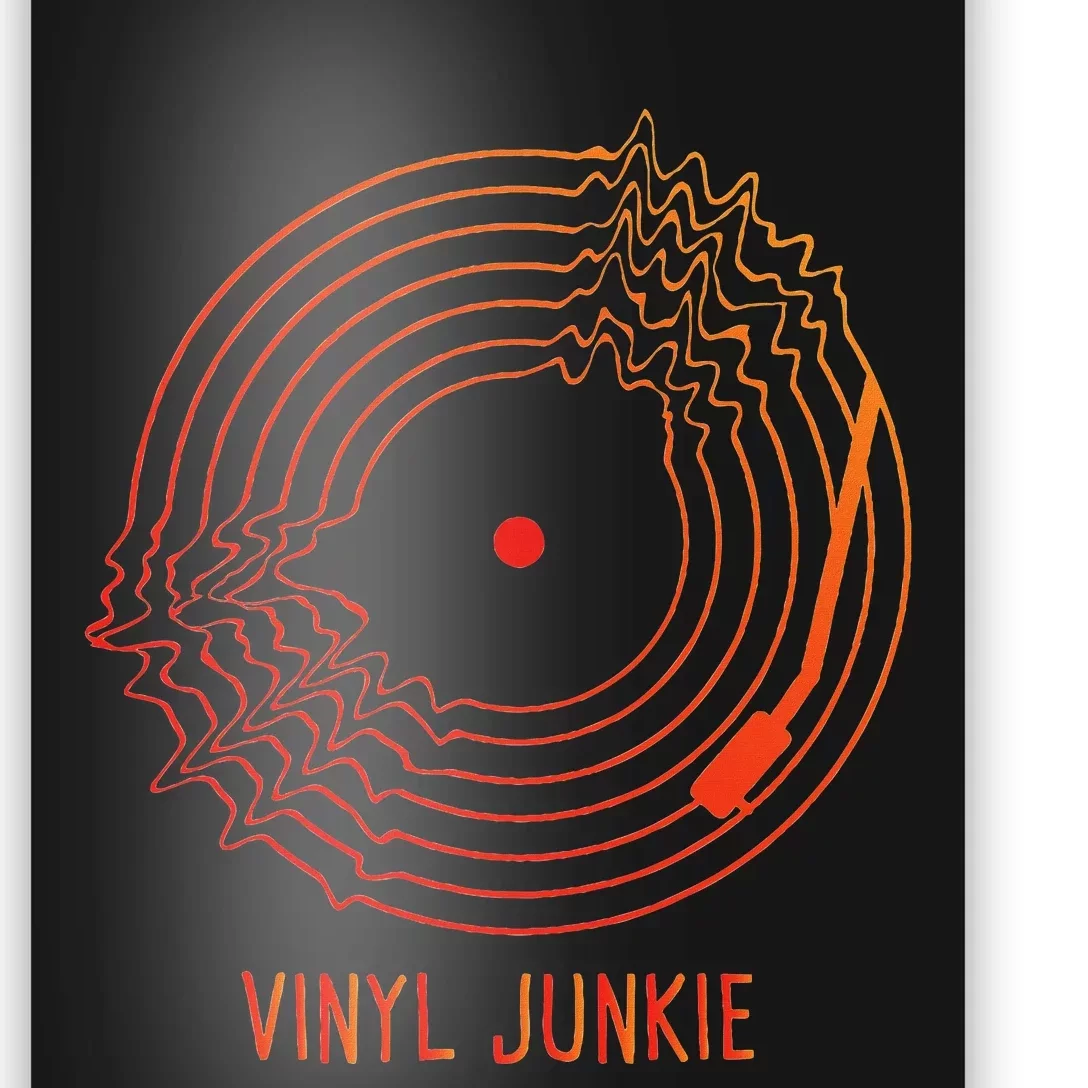 Vinyl Junkie Vintage Classic Vinyl Records Collector Lover Poster