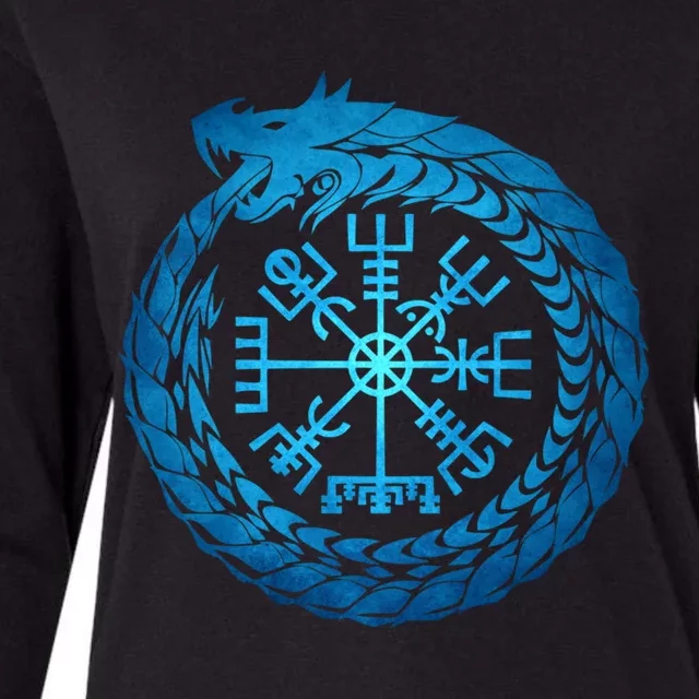 Vegvisir Jormungandr World Serpent Womens Cotton Relaxed Long Sleeve T-Shirt