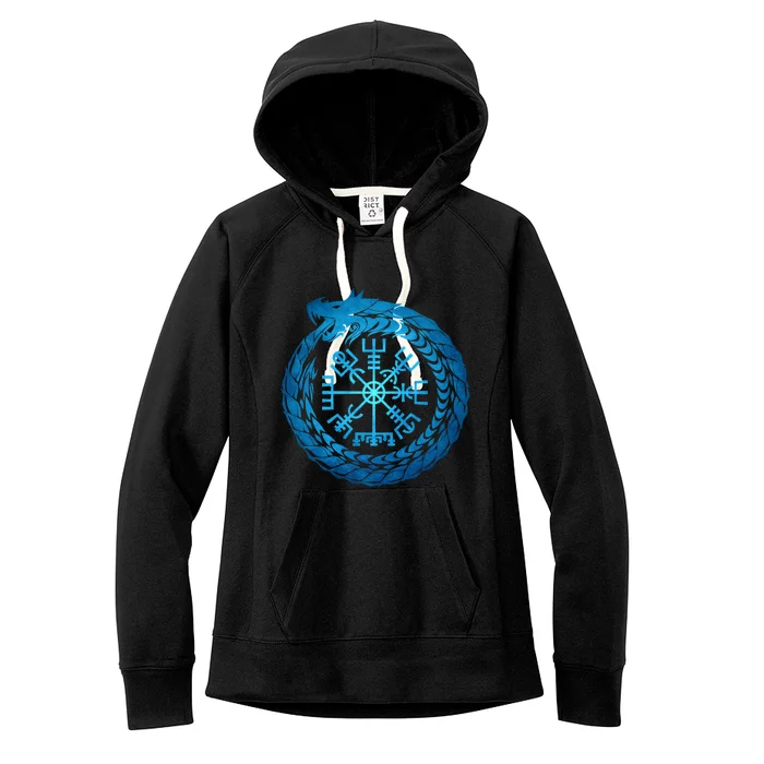 Vegvisir Jormungandr World Serpent Women's Fleece Hoodie