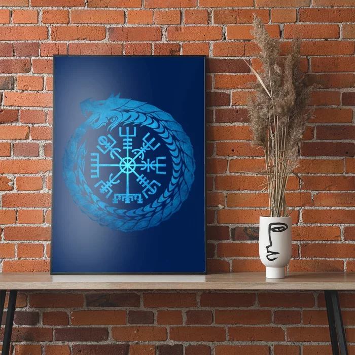 Vegvisir Jormungandr World Serpent Poster