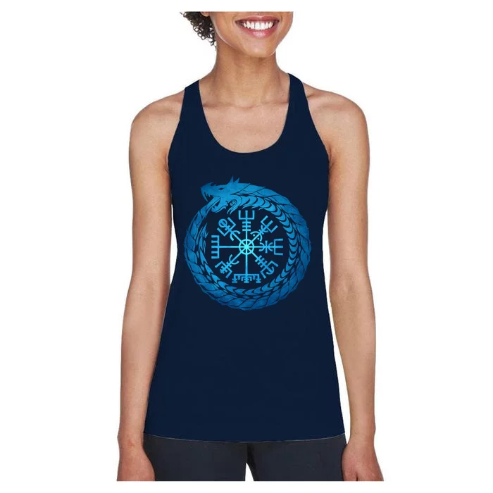 Vegvisir Jormungandr World Serpent Women's Racerback Tank