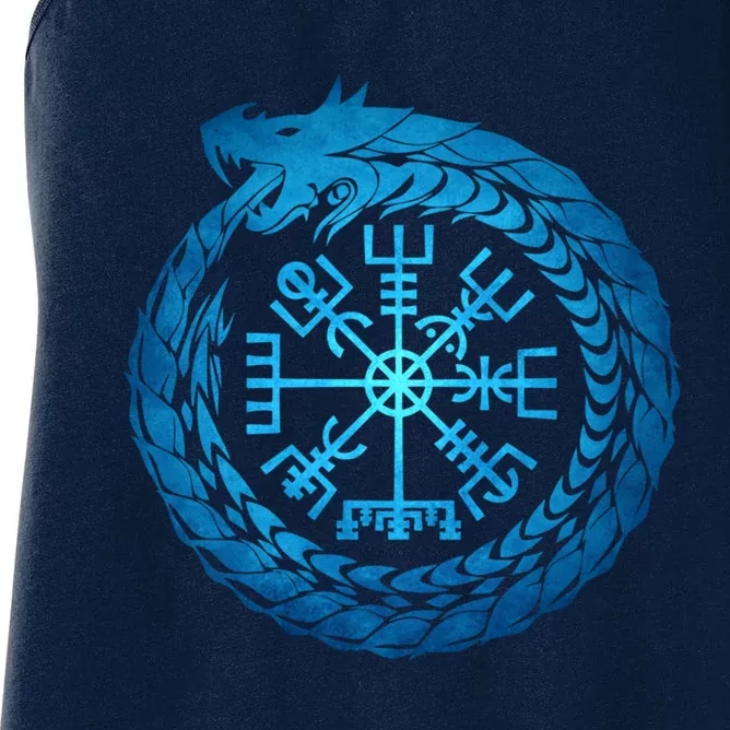 Vegvisir Jormungandr World Serpent Women's Racerback Tank