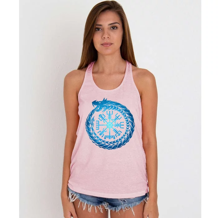 Vegvisir Jormungandr World Serpent Women's Knotted Racerback Tank