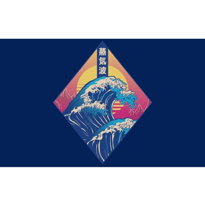 Vaporwave Japanese Wave Bumper Sticker