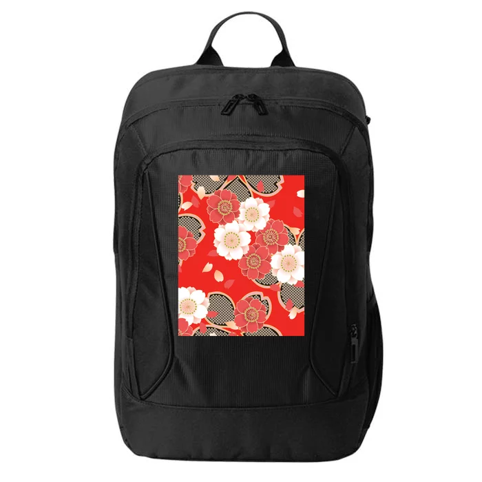 Vintage Japanese Wedding Kimono Pattern City Backpack