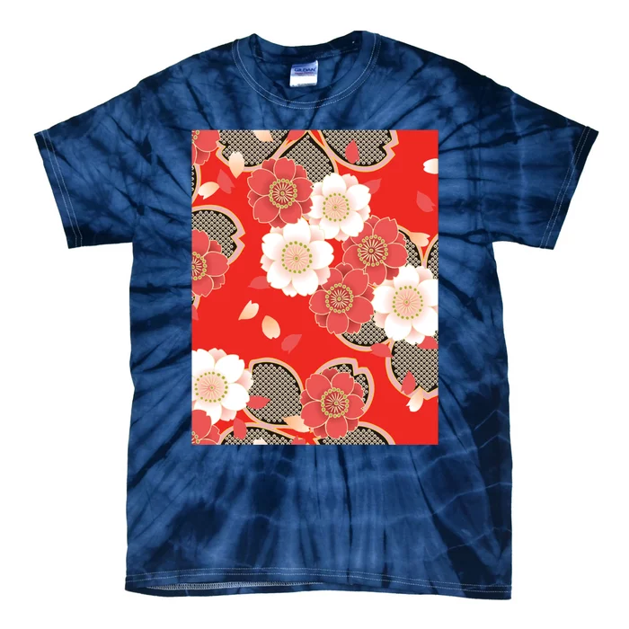 Vintage Japanese Wedding Kimono Pattern Tie-Dye T-Shirt