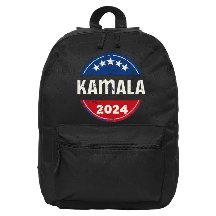 Vintage Kamalaharris 2024 For President 16 in Basic Backpack