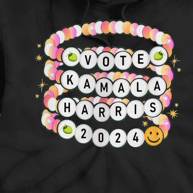 Vote Kamala 2024 For President Friendship Bracelet Tie Dye Hoodie