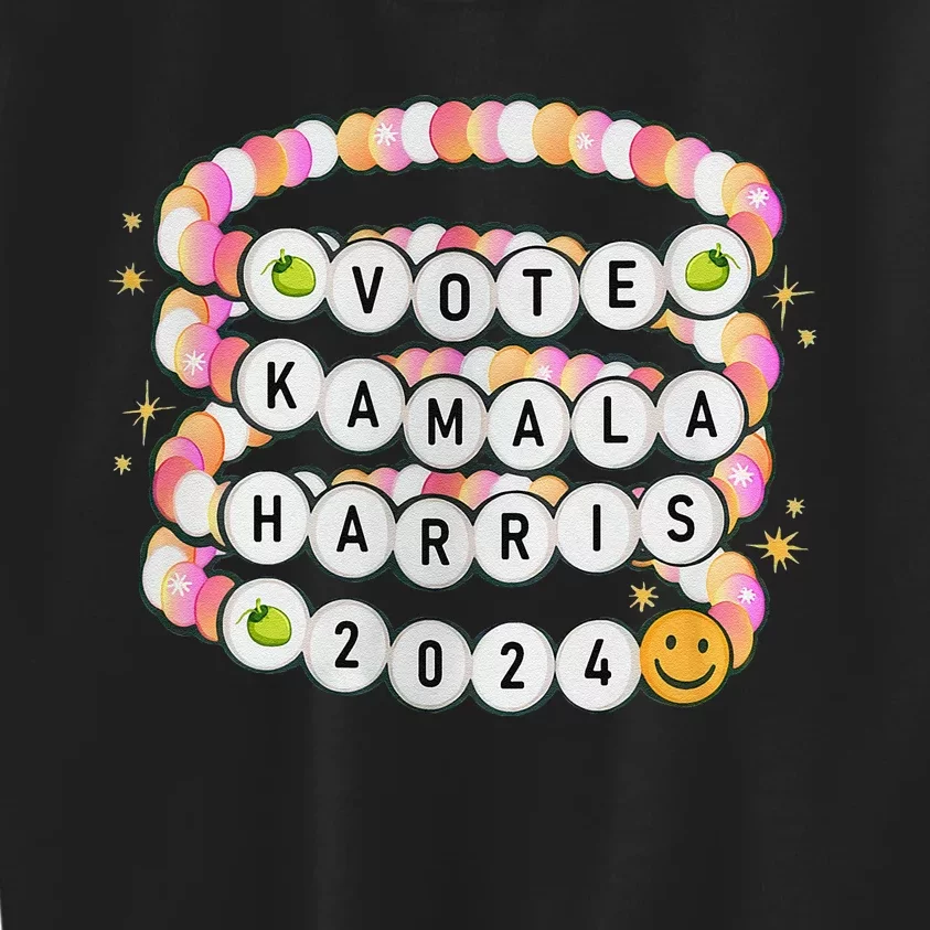 Vote Kamala 2024 For President Friendship Bracelet Kids Sweatshirt