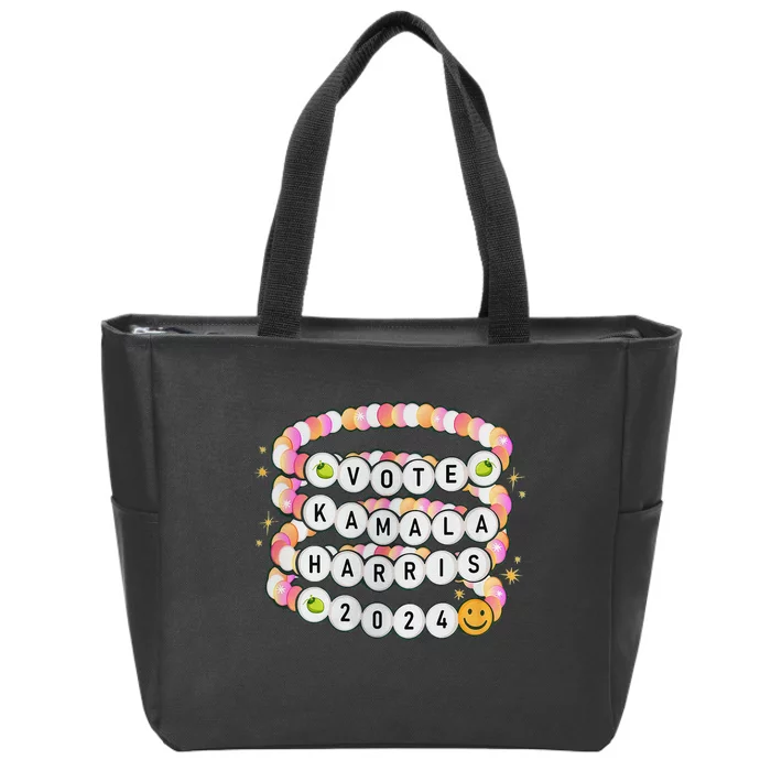 Vote Kamala 2024 For President Friendship Bracelet Zip Tote Bag