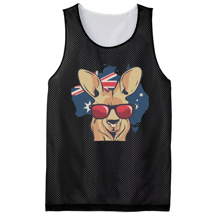 Vintage Kangaroo Australia Aussie Roo Kangaroo Mesh Reversible Basketball Jersey Tank