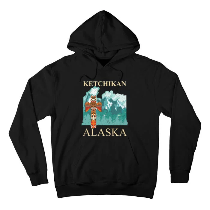 Vintage Ketchikan Alaska Native American Indian Totem Tall Hoodie