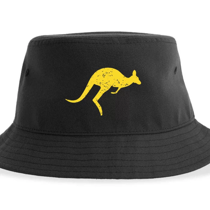 Vintage Kangaroo Australia Aussie Roo Kangaroo Sustainable Bucket Hat