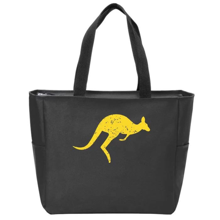 Vintage Kangaroo Australia Aussie Roo Kangaroo Zip Tote Bag